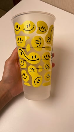 كوب ستاربكس سمايلي 710 مل للمشروبات البارده