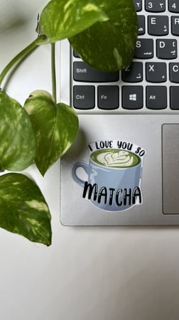 6 ستيكرز ماتشا ضد الماء