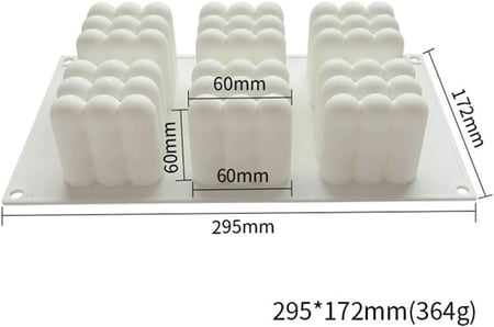 قالب سيليكون شمع مكعب