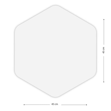 لوح خشبي مضلع لون ابيض مقاس 45*45 سماكة 1.8 سم