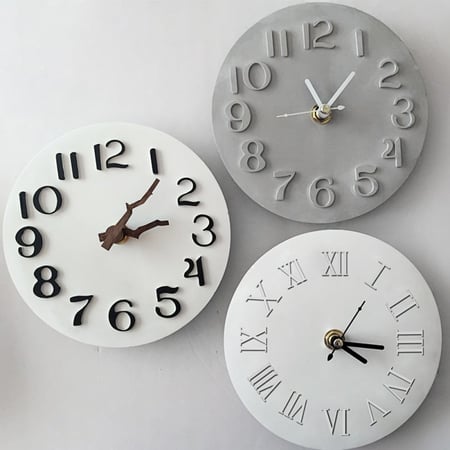 قالب سيليكون ساعة 2 قطعة مع عقارب