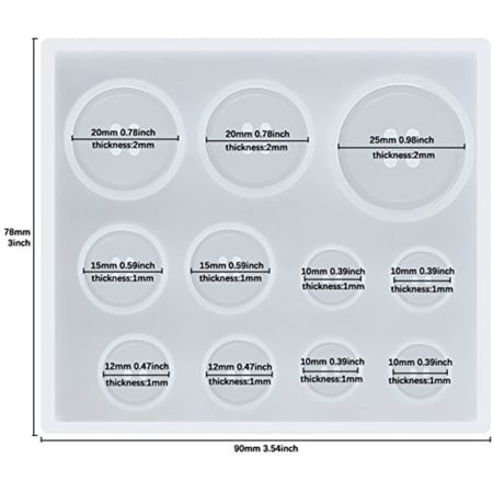 قالب سيليكون شكل أزرار