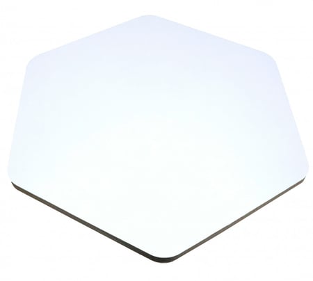 لوح خشبي مضلع لون ابيض مقاس 45*45 سماكة 1.8 سم