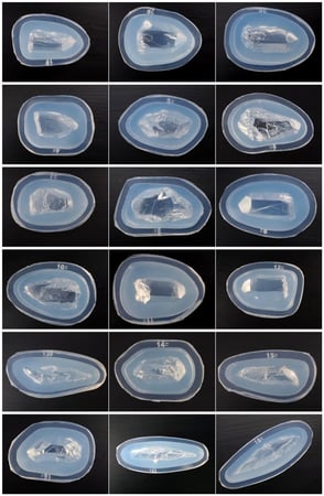 14 قطعة قوالب سيليكون اشكال كريستالية ثلاثية الأبعاد