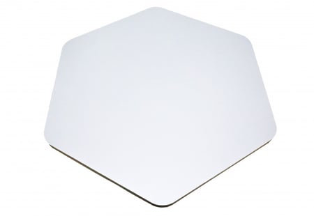 لوح خشبي مضلع لون ابيض مقاس 45*45 سماكة 1.8 سم