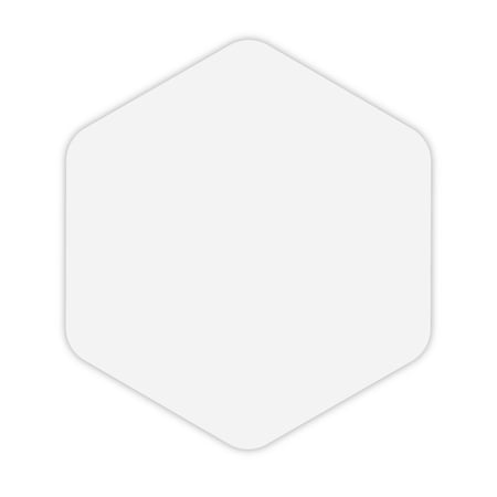 لوح خشبي مضلع لون ابيض مقاس 45*45 سماكة 1.8 سم