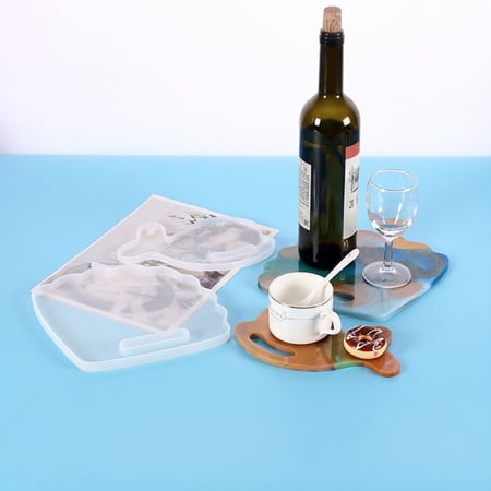 قالب سيليكون لوح تقديم اكواب 2 قطعة