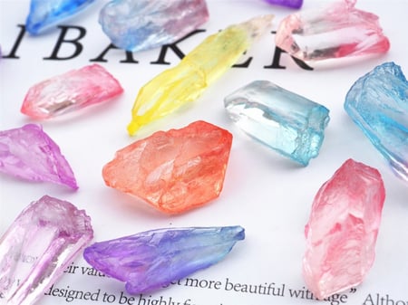 14 قطعة قوالب سيليكون اشكال كريستالية ثلاثية الأبعاد