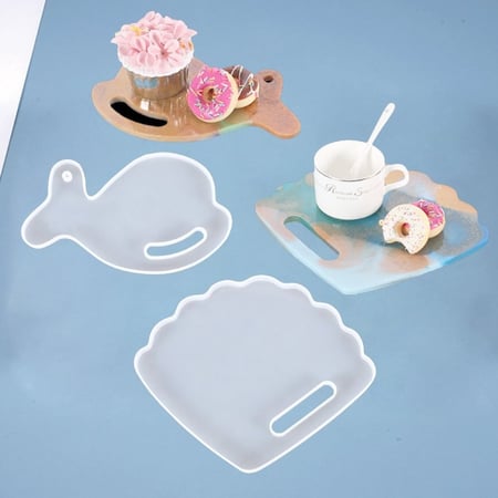 قالب سيليكون لوح تقديم اكواب 2 قطعة