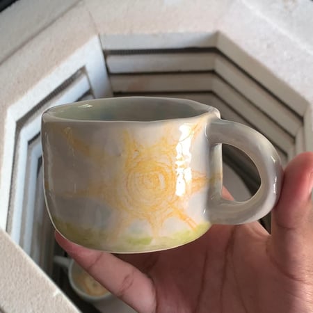 كوب وصحن 230ml “i hope the sun always rest gently on your shoulder