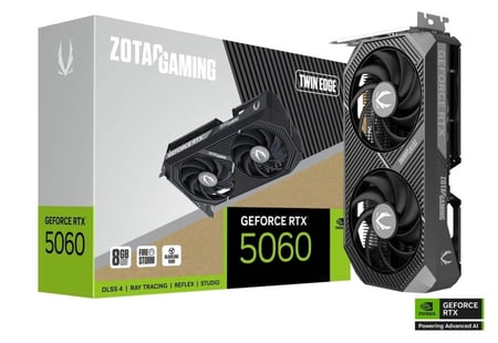ZOTAC GAMING GeForce RTX 5060 Twin Edge OC DLSS 4 8GB GDDR7 128-bit | ZT-B50600H-10M