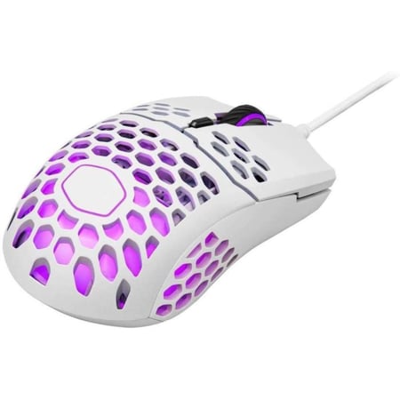 Cooler Master MM711 RGB-LED Lightweight Wired Gaming Mouse - White Matte