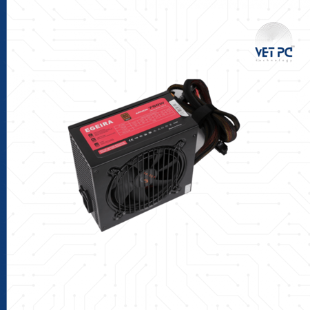 باور سبلاي Egeira 750W مع الكابلات النصف معيارية واضحة