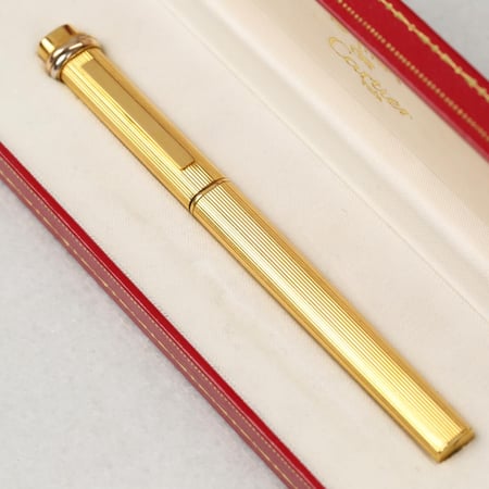 Cartier Pen 1980s - قلم كارتييه فنتج 1980 ذهبي
