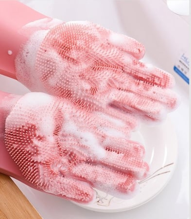 فازات سيليكون لتنظيف الزجاج والصحون والفواكهة - أخضر