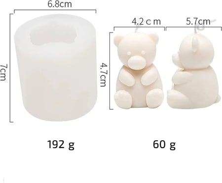 قالب شمعة الدب