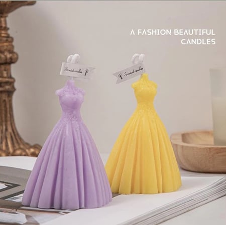 قالب شمعة الفستان