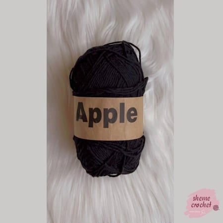 خيط قطن Apple أسود Apple Yarn