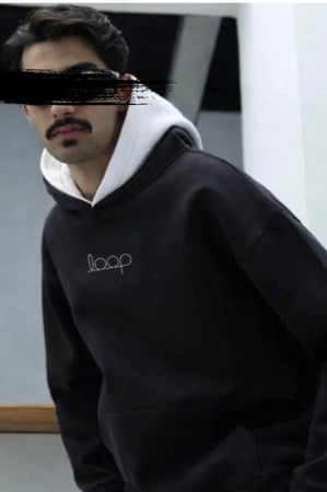 هودي دبل كاب كحلي كاب ابيض