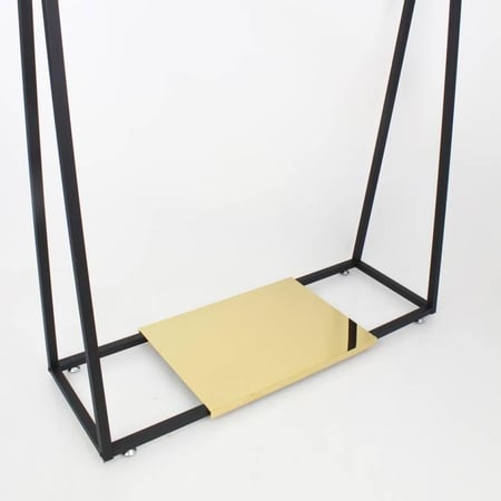 معلاق عبايات أسود بقاعدة ذهبي