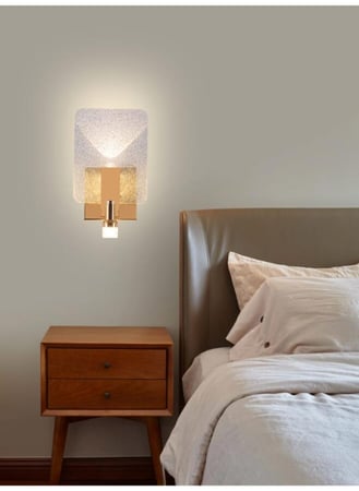 أبليك جداري إضاءة ليد | إضاءة جدارية من الأكريليك – مصباح حائط داخلي 5 واط بثلاثة أوضاع إضاءة – تصميم عصري أنيق لغرفة النوم والمعيشة والممرات 7704