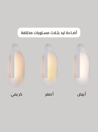 أبليك جداري مودرن، لون أبيض، تصميم عصري، إضاءة LED، قدرة 24 واط، ارتفاع 30 سم، ضمان سنتين، مناسب لغرفة النوم وغرفة الجلوس والممرات موديل 6993-WH