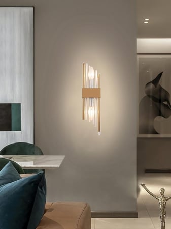 أبليك جداري ليد من Best Power، لون ذهبي، شكل عيدان، نوع الإضاءة G9، القدرة القصوى 20 واط، مقاس المنتج 34 سم * 10 سم، ضمان سنتين 7485-A