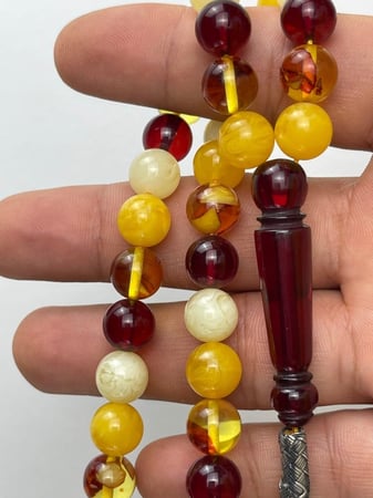 سبحة بكلايت بطربزونه فضه  الطربزونه صناعة يدوية