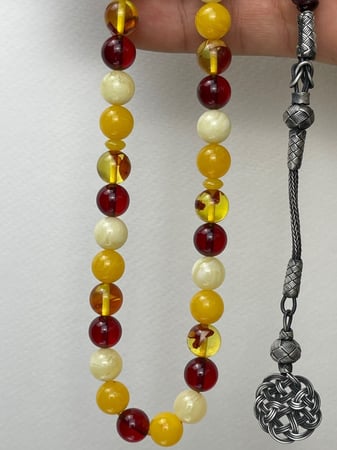 سبحة بكلايت بطربزونه فضه  الطربزونه صناعة يدوية