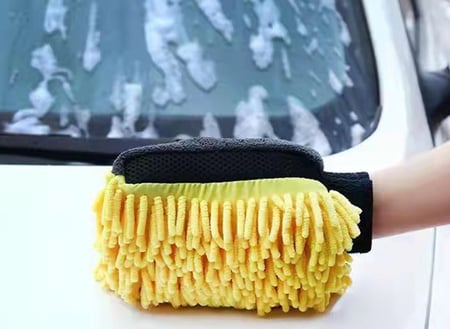 قفاز غسيل سيارة وجهين بجودة عالية وتنشيف قوي للسيارة