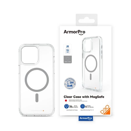 ارمور برو -كفر حماية  ArmorPro D30 ماج سيف بألوان متعددة للايفون 15 برو