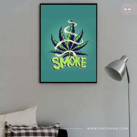 لوحة جدارية بلو سموك