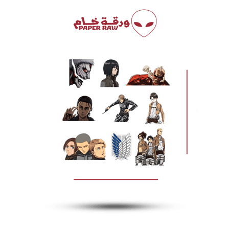 ستيكرات هجوم العمالقة Attack on Titan 15x15 سم مجموعة شخصيات أنمي