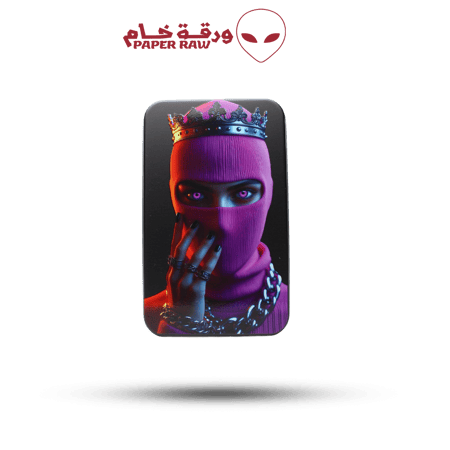 علبة حفظ معدنية حجم كبير بتصميم وردي