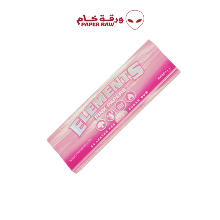 كرتون ورق لف المنتس زهري ربع 1 14 Elements Pink Rolling Paper box