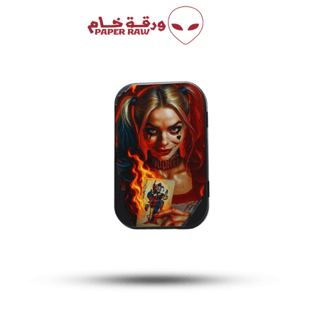 علبة حفظ معدنية حجم وسط بتصميم جوكر