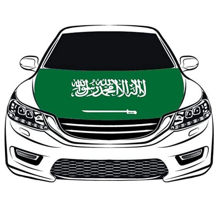 علم السعودية على كبوت السيارة خامة اصليه