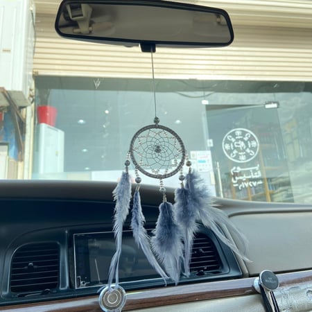 تعليقة ريش رمادي