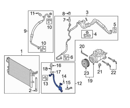 لي مكيف حار فورد MKS/MKT/تورس/فليكس 19/13⭐⭐⭐