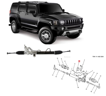 علبة دركسون تحتاني H3/همر 10/06