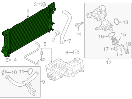 رديتر ماء F150/فورد 14/11 اكسبديشن  17/15 ⭐⭐⭐