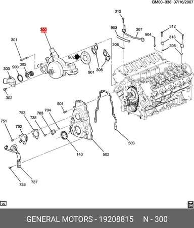 طرمبة ماء جمس/سوبربان/يوكن/تاهو 06/00⭐⭐⭐