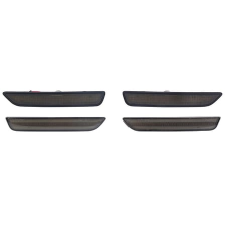 ACCELATEC Side Marker Lights LED Smoked Lens Front/Rear Set Mustang 2010-2014