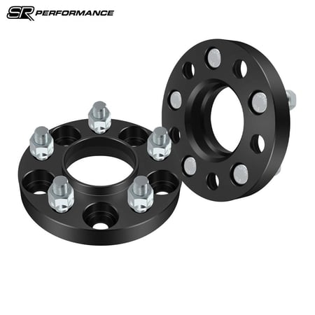 SR Performance 20mm Hubcentric Wheel Spacers Black Mustang 2015-2025