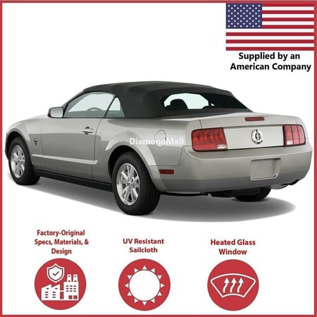 Convertible Soft Top Sailcloth Vinyl Mustang 2005-2014