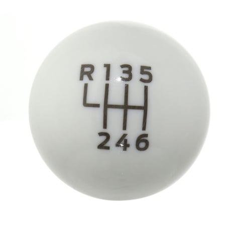 Ford Performance Bullitt 6-Speed Shift Knob White Mustang 2015-2026