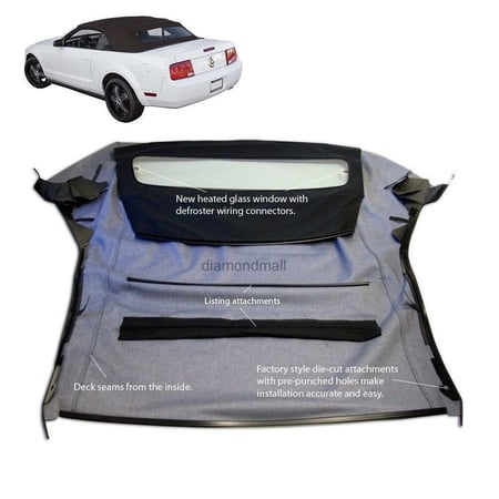 Convertible Soft Top Sailcloth Vinyl Mustang 2005-2014