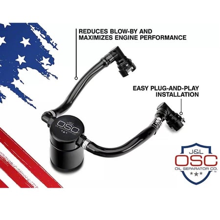 JLT Passenger Side Oil Separator 3011P-B Mustang GT 2011-2017