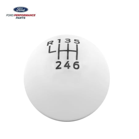 Ford Performance Bullitt 6-Speed Shift Knob White Mustang 2015-2023