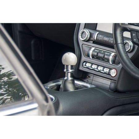Ford Performance Bullitt 6-Speed Shift Knob White Mustang 2015-2026